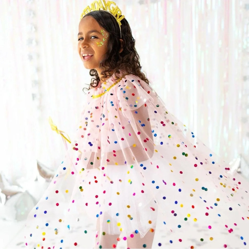 Sweet Wink Birthday Girl Dress Up Kit Cape Wand Headband